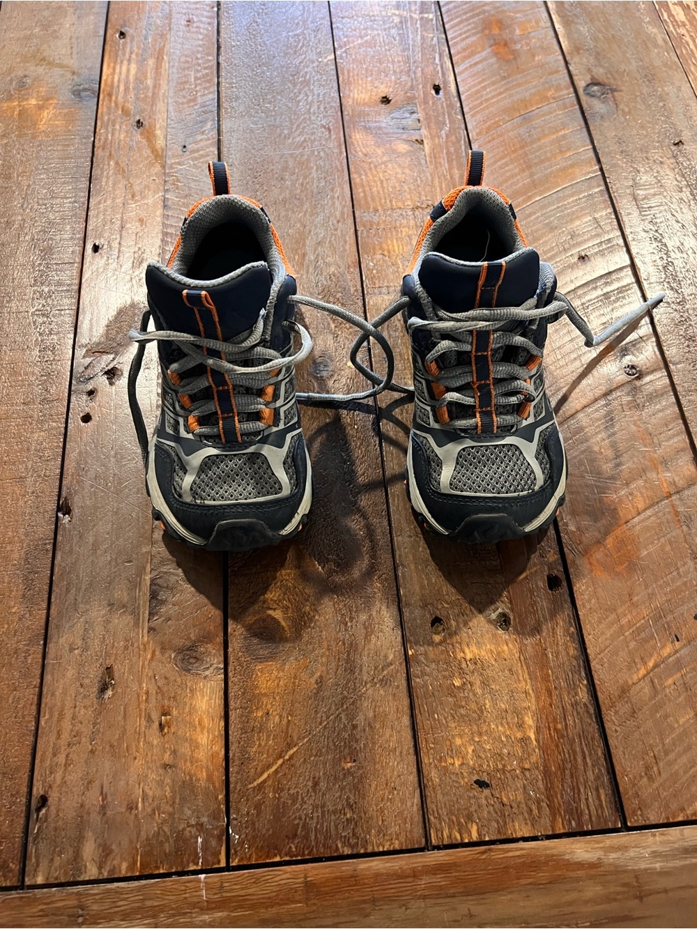 Merrell Navy and Orange Kids Trail Sneakers